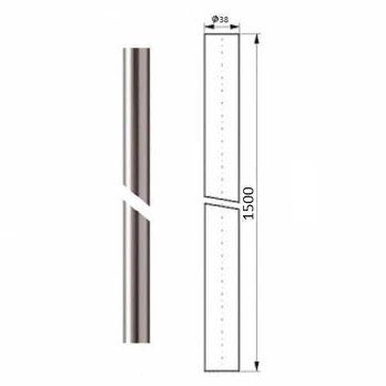 Spacetronik Antenos stiebas 1,5 m fi48 su dangteliu