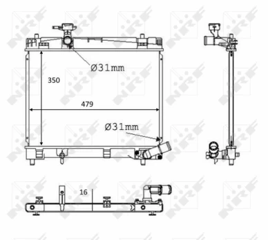 Variklio radiatorius NRF NRF 58384