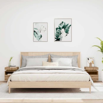 Naktinės spintelės su LED, 2vnt., artisano, 40x39x48,5cm