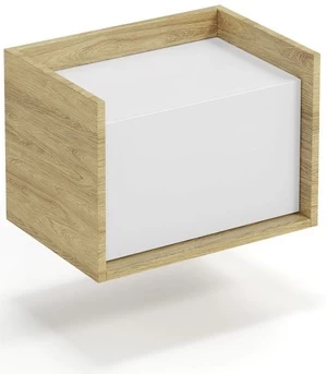 Spintelė Mobius 1D, balta/ąžuolo, 41 cm x 50 cm x 36 cm