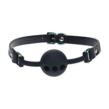 Ouch By Shots Venice Collection - Silicone Ball Gag - Juodas