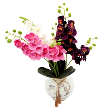 Dirbtinė gėlė orchidėja, 50 cm : Spalva - Rožinė