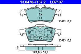 ATE 13.0470-7137.2 Brake pad set