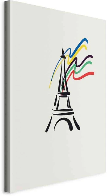Artgeist Paveikslas - Eiffel Tower and Colorful Ribbons