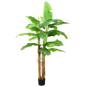 Dirbtinis bananmedis su vazonu, 140cm, žalias kaina