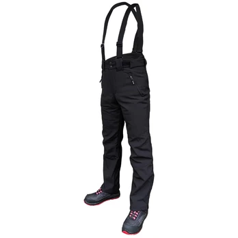 Žieminės softshell kelnės Barnabi, juoda, su petnešom 2XL, Pesso