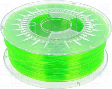 3D plastikas Devil Design PET-G 1.75mm 1kg - Bright Žalias Transparent
