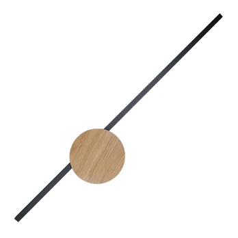 Sieninis LED šviestuvas JAVA II BLACK WOOD, LED 36W