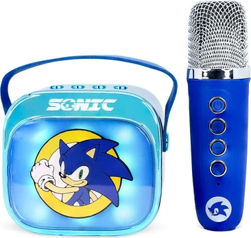 OTL - Light Up Wireless Karaoke Speaker W/ Microphone - Sonic The Hedgehog