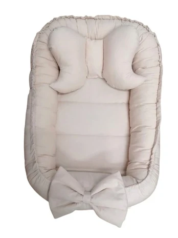 Cocoon - 774 - with pillow - COTTON with BOW - CAPPUCINO