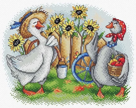 Two cheerful geese SM-567