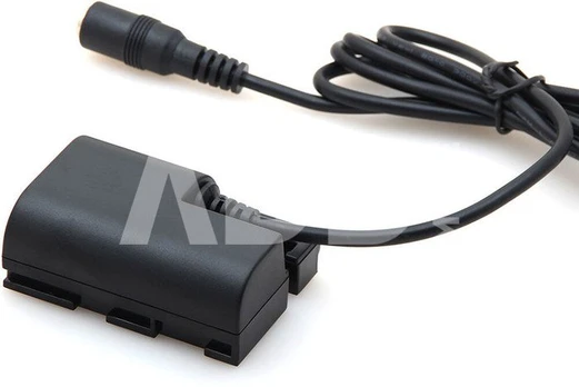 Caruba Canon LP E6 full decoding Dummy battery (straight cable)