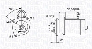 Starteris MAGNETI MARELLI 063721449010