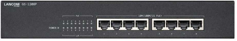 LANCOM Switch GS-1208P 8port POE GBE lüfterlos
