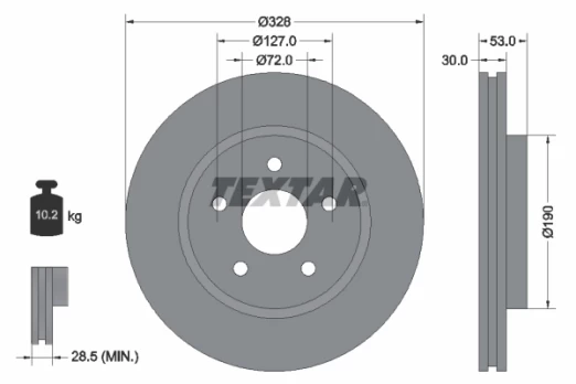 TEXTAR 92184505 Brake Disc