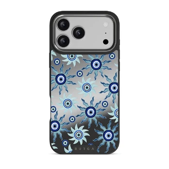 Blue Gaze - iPhone 17 Pro Max Case, Elite Mirror Dark (MagSafe) / Gunmetal