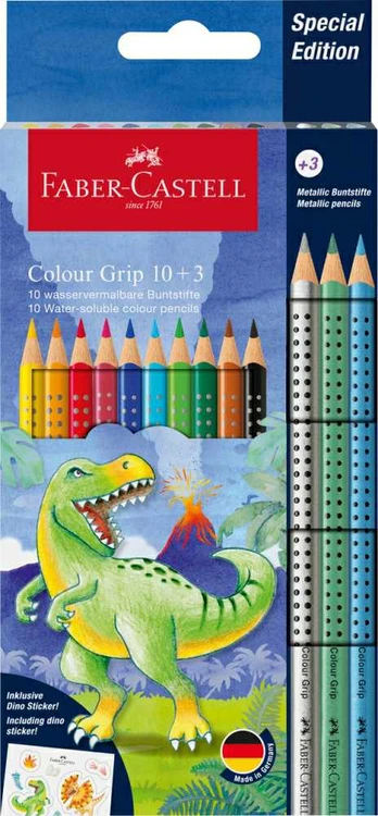 Faber-Castell - CP Colour Grip dinosaurus 10+3 (201545)