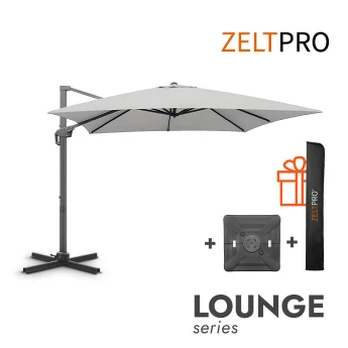 Sodo skėtis nuo saulės su Solid padu (užvalkalas dovanų) Lounge Light Grey