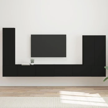 TV staliukas 6 pcs Juoda