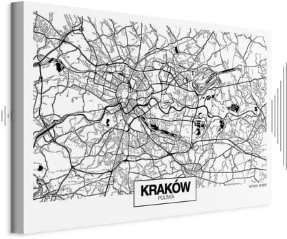 Artgeist Paveikslas - City Plan: Krakow (1 Part) Wide