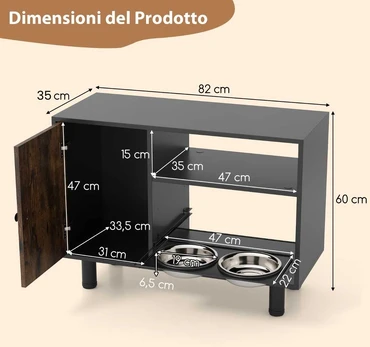 Promotions Šunų maisto saugojimo spinta, 82x35x60 cm, Ruda
