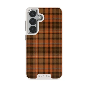 Autumn Plaid - Samsung Galaxy S25 Case, Elite Light (Magnetic) / Silver