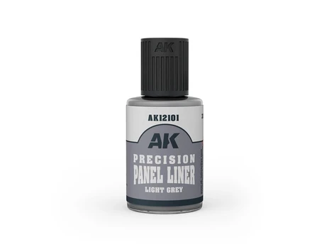 AK Interactive šviesiai pilkas Panel Liner sendinimo skystis, 30 ml AK12101