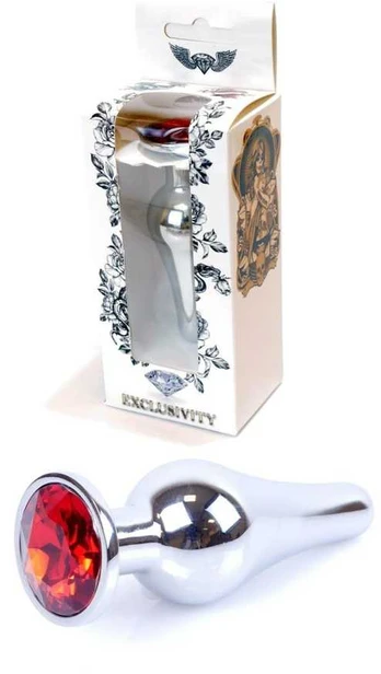B Series Heavyfun Plug-Jewellery Sidabrinis BUTT PLUG- Raudona
