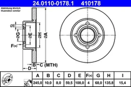 ATE 24.0110-0178.1 Brake Disc kaina