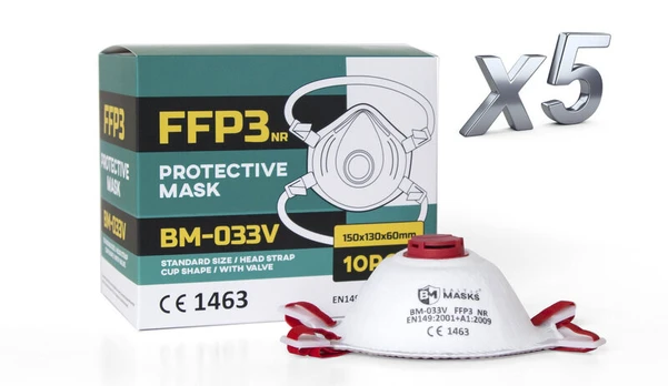 Respiratoriai FFP3 BM-033V (50vnt.)