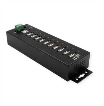 EXSYS EX-1170HMVS 10 prievadų metalinis USB 2.0 šakotuvas, 15 kV apsauga nuo viršįtampių