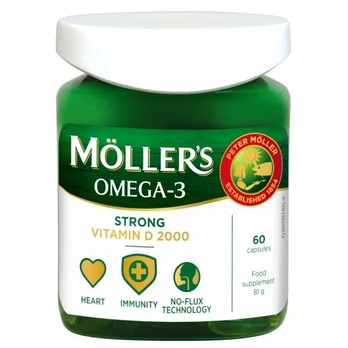 MOLLERS STRONG VITAMIN D3, 60 kaps.