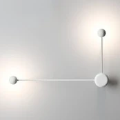 Vibia Pin – 2 lempų LED sieninis šviestuvas, baltas