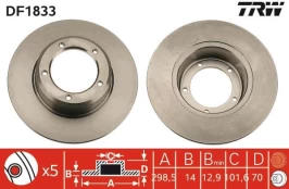 TRW DF1833 Brake Disc kaina