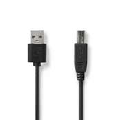 Nedis USB kabelis Nedis CCGL60101BK20 USB kabelis USB 2.0 2m USB A USB B Juodas kaina