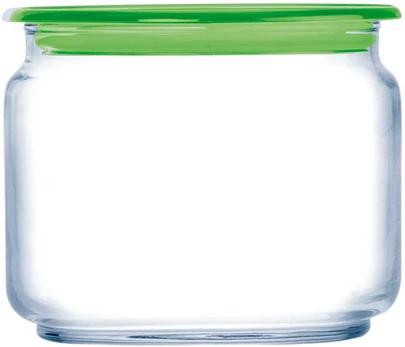 Słoik su dangteliu Plano 500 ml žalia LUMINARC