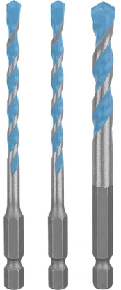 3 dalių grąžtų rinkinys BOSCH Expert Hex-9 MultiConstruction