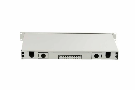 FO patch panel with 19'' 1U accessory, 24x SC dx, OM3, adapters, extendable, gray