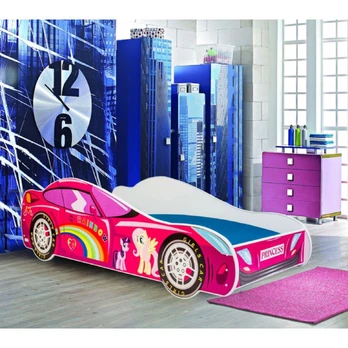 Lova su čiužiniu CAR PINK 160x80