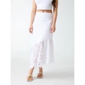 Guess Mini sijonas 182692 Balta Classic Fit