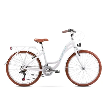 Girls' bicycle ROMET Panda 1, white-blue