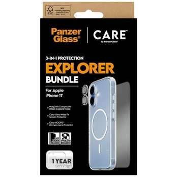 Dėklas Panzer Glass PanzerGlass CARE 3-in-1 Flagship Explorer Bundle iPhone 17