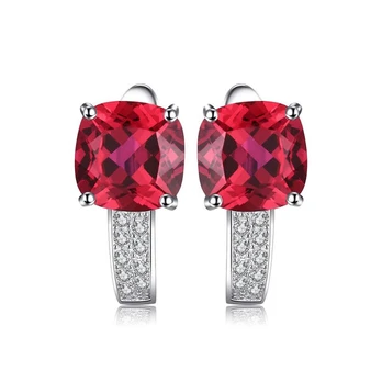 Sidabriniai auskarai Ruby