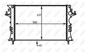Variklio radiatorius NRF NRF 58490