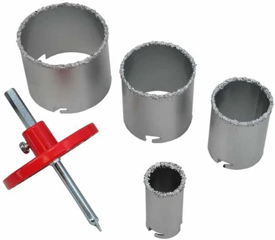 AW-Tools AWTOOLS OTWORNICE WOLFRAMOWE / 33-53-68-83mm / KOMPLET 6elem.