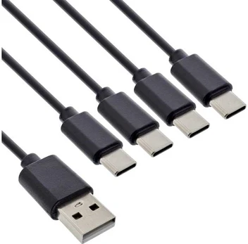 Inline Kabelis USB Delock USB-A - 4x USB-C 1 m Juodas
