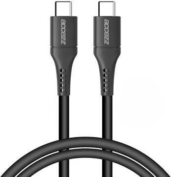 Accezz USB-C į USB-C laidas – 1 m – Juodas