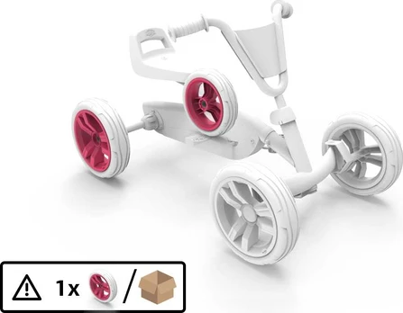 Berg Wheel 9x2 - Rožinė/Baltas Rear