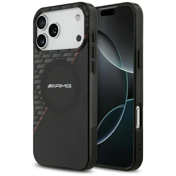 Mercedes Dėklas AMG IML Double Layer Rhombs MagSafe do Iphone 18 Pro Max/ 17 Pro Max juodai-raudonas