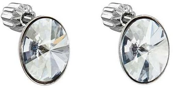 Evolution Group Sidabrinis earrings with Swarovski crystals 31274.5 Mėlyna Shadow
